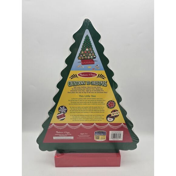 Melissa & Doug Countdown to Christmas Wooden Magnetic Advent Calendar Tree NEW - Picture 3 of 6